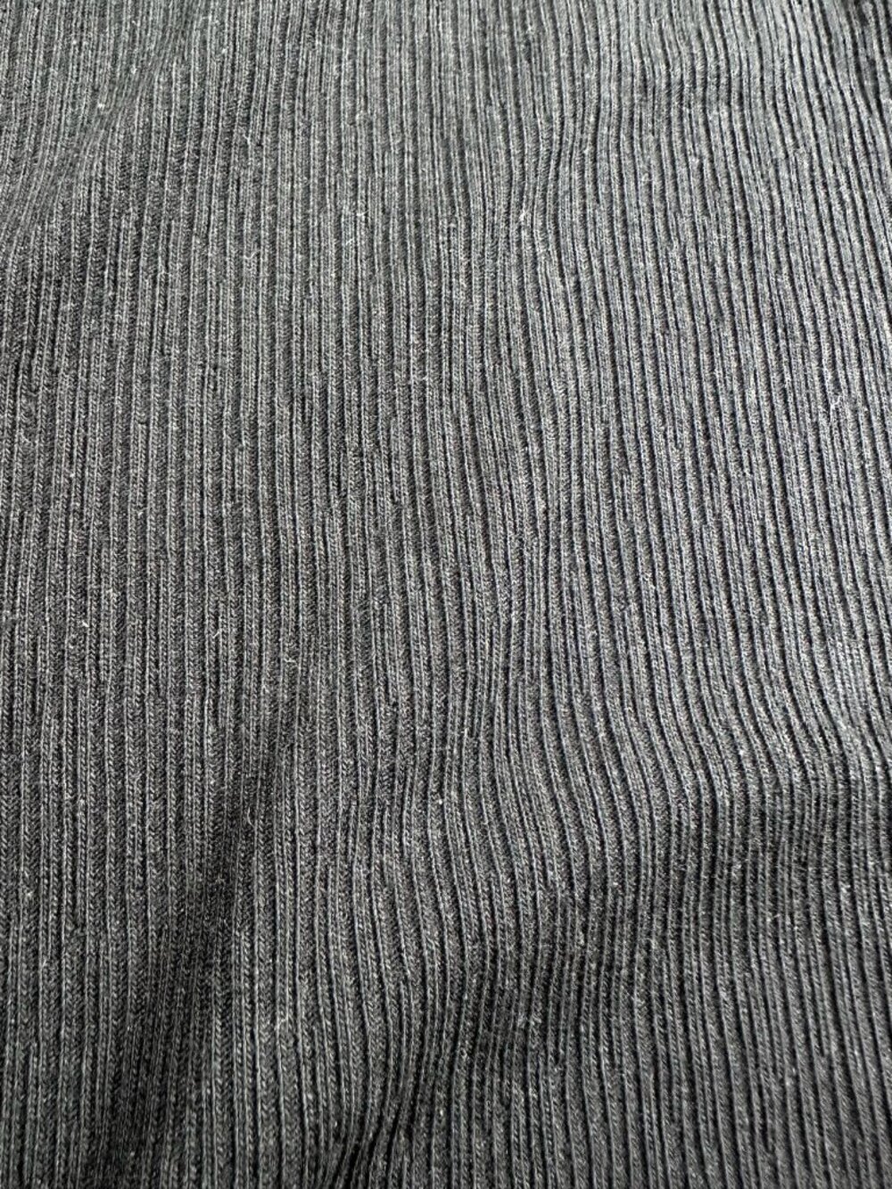 H&M Men's Medium Ribbed Knit Loose Fit Coupe Ample Solid Black T-Shirt NWT - Picture 13 of 16